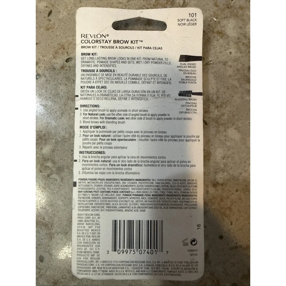 NEW Revlon Colorstay Brow Kit-‎ 101 SOFT BLACK